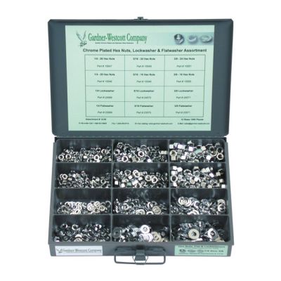 519250 - GARDNER-WESTCOTT Hex nut and washer assortment tray