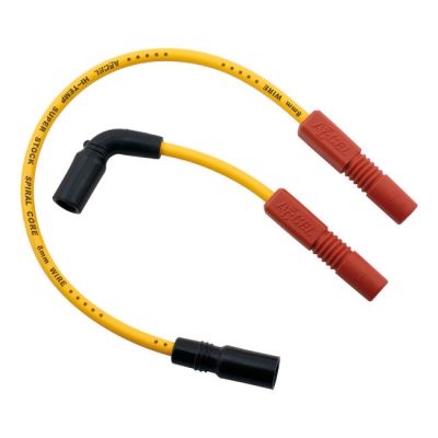 519606 - Accel, 8mm Ferro Spiral core spark plug wire set. Yellow