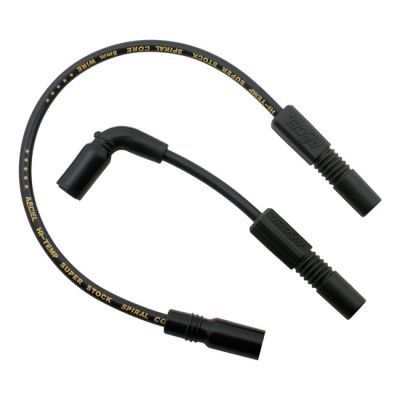 519608 - Accel, 8mm Ferro Spiral core spark plug wire set. Black