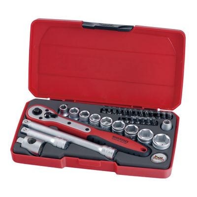 521157 - TENGTOOLS Teng Tools, 3/8" socket wrench set. Metric 34pc