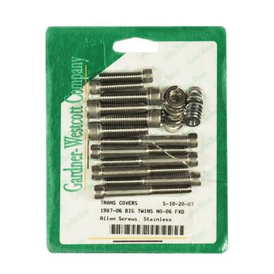 527208 - GARDNER-WESTCOTT GW, transmission side cover screw kit. Stainless Allen head