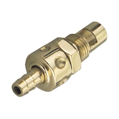 532167 - Kustom Tech, in-line fuel valve for S&S E/G carb. Brass