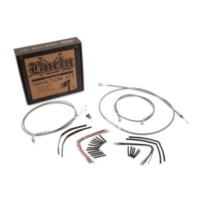 533000 - Burly, Apehanger Cable/Line Kit. 14", stainless