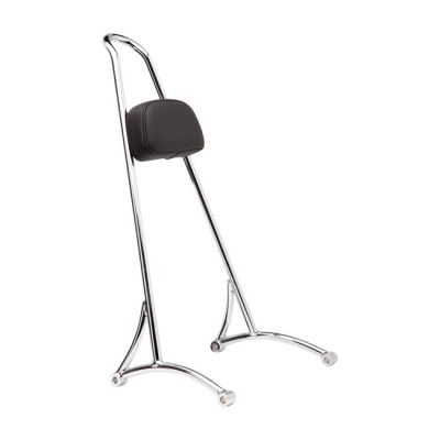 533379 - Burly, sissy bar. 20" chrome, with backrest pad