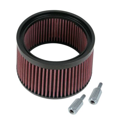 536036 - S&S, Stealth high flow air filter element kit. Extra wide