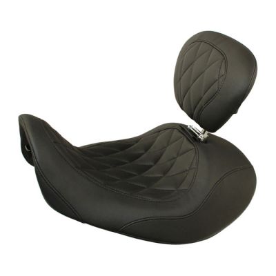 537038 - Mustang, Wide Tripper Forward solo seat. With rider backrest