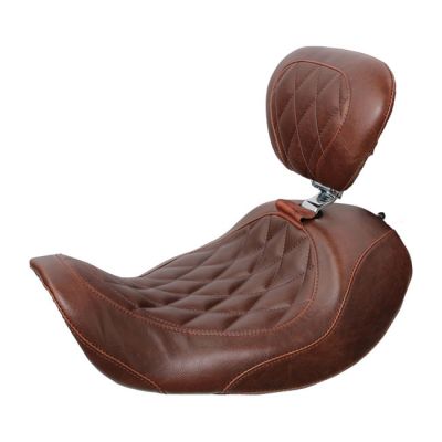 537039 - Mustang, Wide Tripper Forward solo seat. With rider backrest