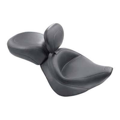 537138 - Mustang, Wide Touring solo seat. With rider backrest