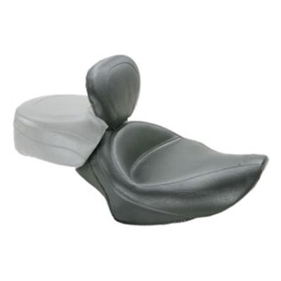537284 - Mustang, Wide Touring solo seat. With rider backrest
