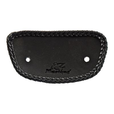 537379 - Mustang, mini fender bib. Plain with braided edges. Black