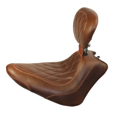 537440 - Mustang, Wide Tripper solo seat. With rider backrest