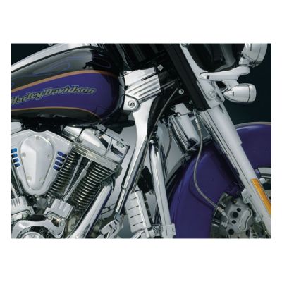 544735 - Küryakyn Kuryakyn, FLT Deluxe frame neck cover kit. Chrome