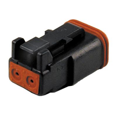 548155 - NAMZ, Deutsch DT connectors. Black, plug housing, 2-pins