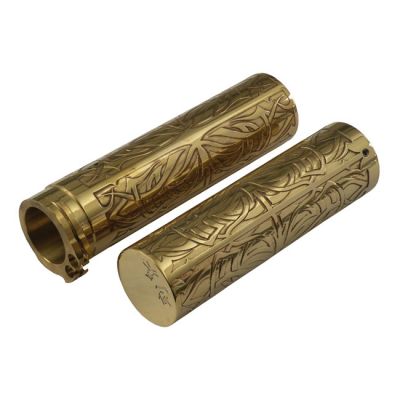 551033 - Weall, brass engraved grip set. Makato