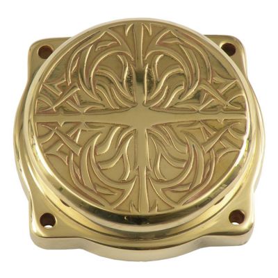 551102 - Weall, CV carb tribal top cover. Makato, brass