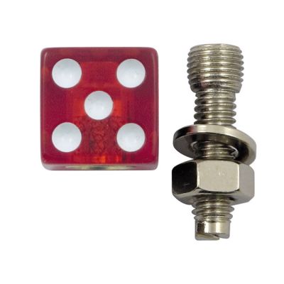 555966 - Trik Topz license plate mounts Dice clear red