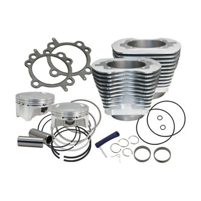 558682 - S&S, 88" to 100" conversion cylinder & piston kit. Silver