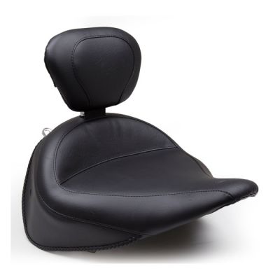 558737 - Mustang, Wide Touring solo seat. With rider backrest