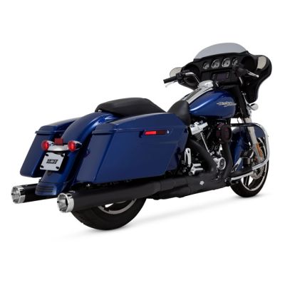 558769 - V&H Vance & Hines, Monster Round slip-on mufflers. Black