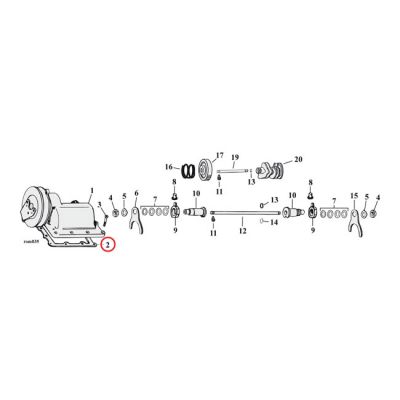 561395 - Cometic, gasket transmission top cover. Fiber