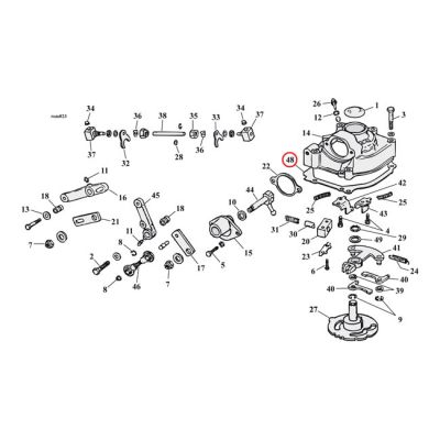 561396 - Cometic, gasket transmission top cover. .031" fiber