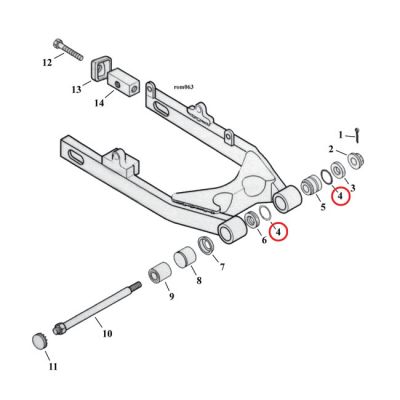 561426 - Cometic, o-ring filler cap primary / swingarm