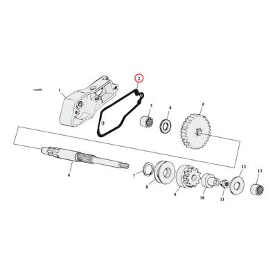 561444 - Cometic, gasket starter shaft housing. .031" fiber