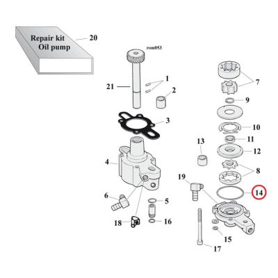 561453 - Cometic, oil pump body to cover o-ring