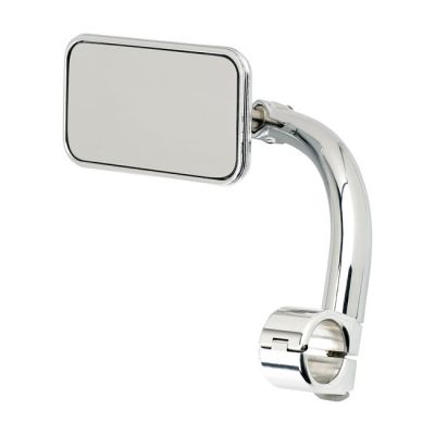562903 - Biltwell utility mirror rectangle clamp-on-7/8" chrome
