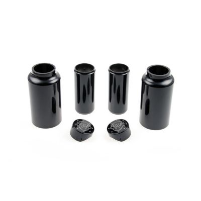 563585 - CULT WERK Cult-Werk, 6-piece fork tube cover kit. Gloss black. Logo