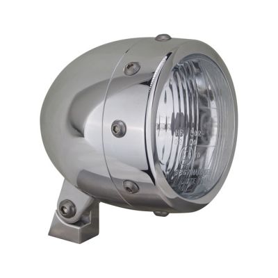 563624 - HKC, Retro 4-1/2" headlamp. Polished aluminum
