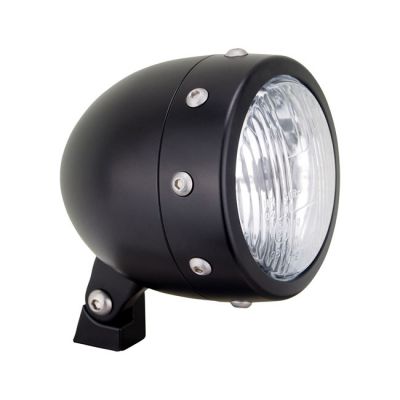 563625 - HKC, Retro 4-1/2" headlamp. Black aluminum