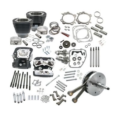 565075 - S&S, 124" Twin Cam Softail hot set-up kit with heads. Black