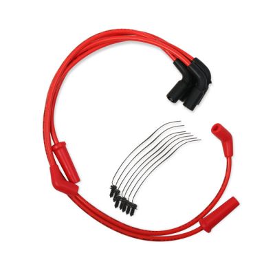 576353 - Accel, 8mm Ferro Spiral core spark plug wire set. Red