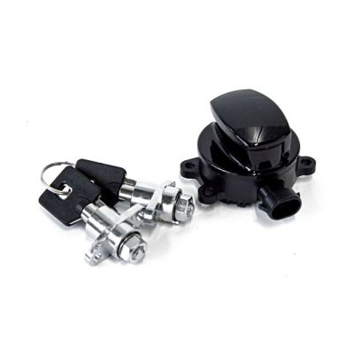 577025 - MCS FLHR ignition switch & saddlebag lock kit. Black