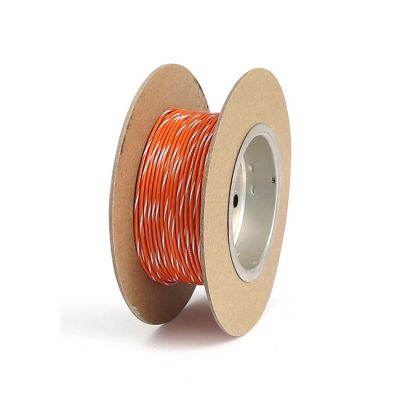 578331 - NAMZ, wire on spool. 18 gauge, 100ft. Orange/White stripe