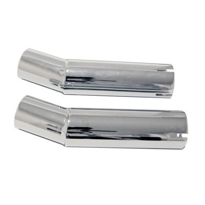 580505 - Emgo, Triumph muffler adapters. Chrome