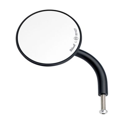 586411 - Biltwell Utility round mirror short stem black ECE appr.