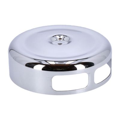 587034 - Mikuni, HSR42 air cleaner cover (with cut-out). Chrome