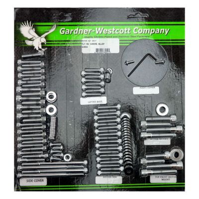588014 - GARDNER-WESTCOTT GW, motor screw kit. Chrome