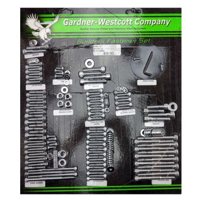 588019 - GARDNER-WESTCOTT GW, builders fastener set. Chrome