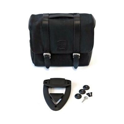 588747 - Longride, click-on Classic saddlebag waxed cotton. Black