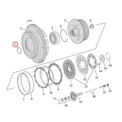 590227 - MCS Retaining ring, clutch bearing