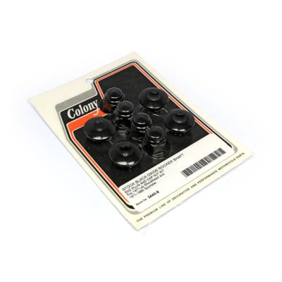 590323 - Colony, rocker shaft plug & nut kit. Buttonhead. Black