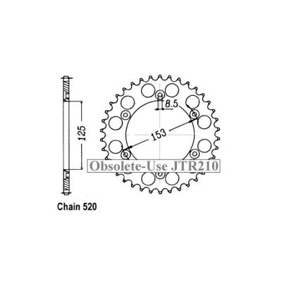 597361 - JT rear sprocket 301.45