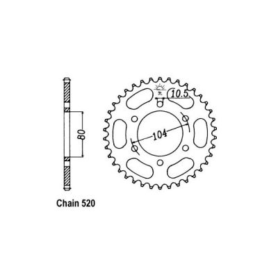 597363 - JT rear sprocket 478.43