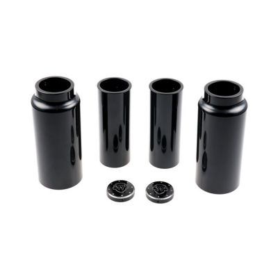 599130 - CULT WERK Cult-Werk, 6-piece fork tube cover kit. Gloss black. Logo