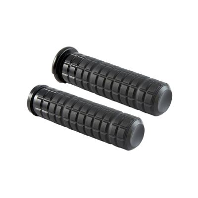 700734 - Arlen Ness, Speedliner handlebar grip set. Black