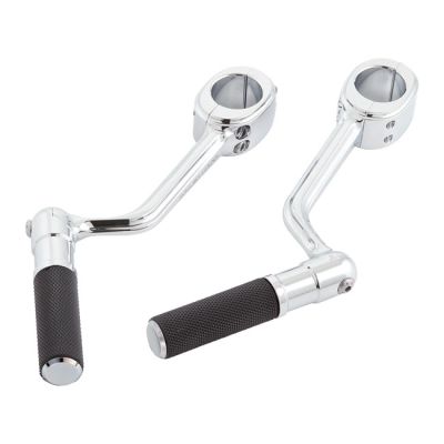 700760 - Arlen Ness, forged highway peg mounts. With pegs. Chrome