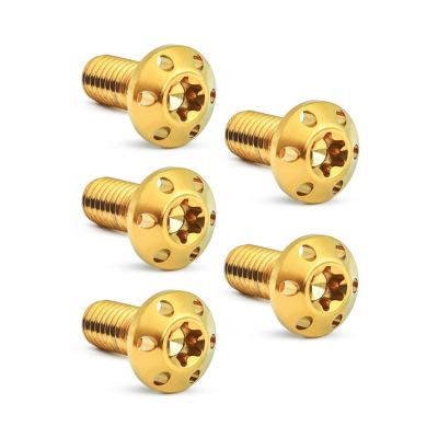 700825 - Arlen Ness, Titanium brake rotor bolt kit. Front. Gold